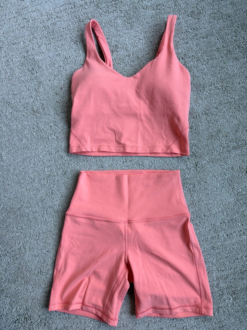 lululemon light orange align set
